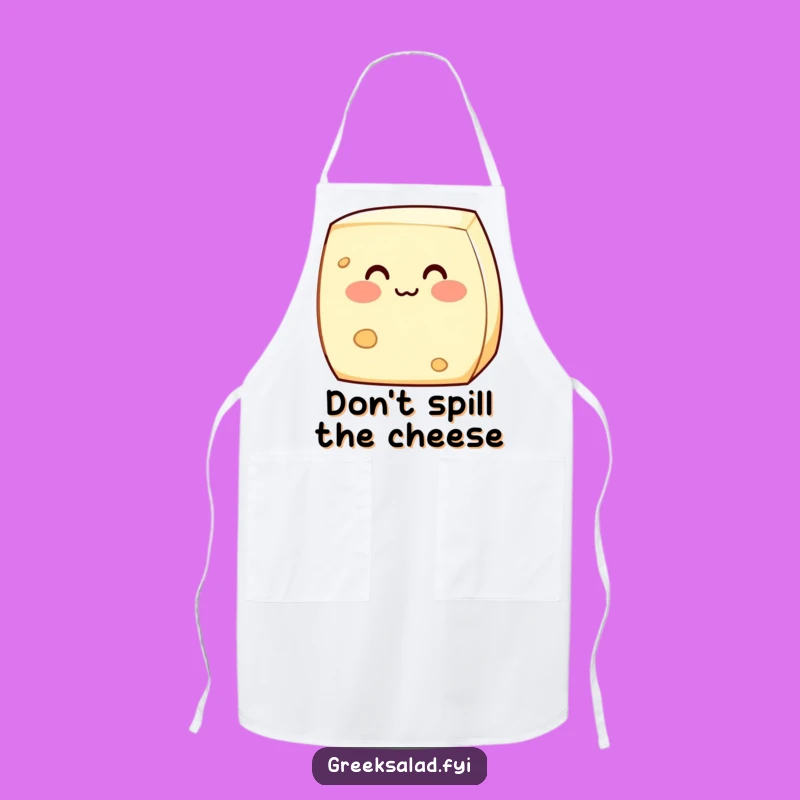 Funny Shy Feta Cheese Apron: Cook with Adorable Bashfulness and Dairy Charm
