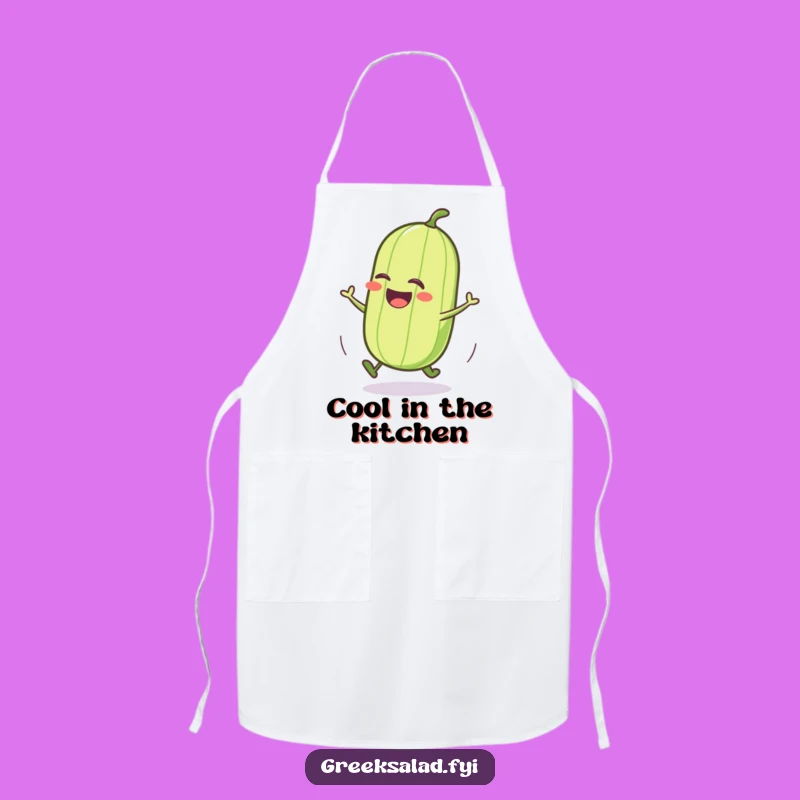 Funny Cucumber Roll Apron, Hilarious Chef's Wear for Joyful Cooking