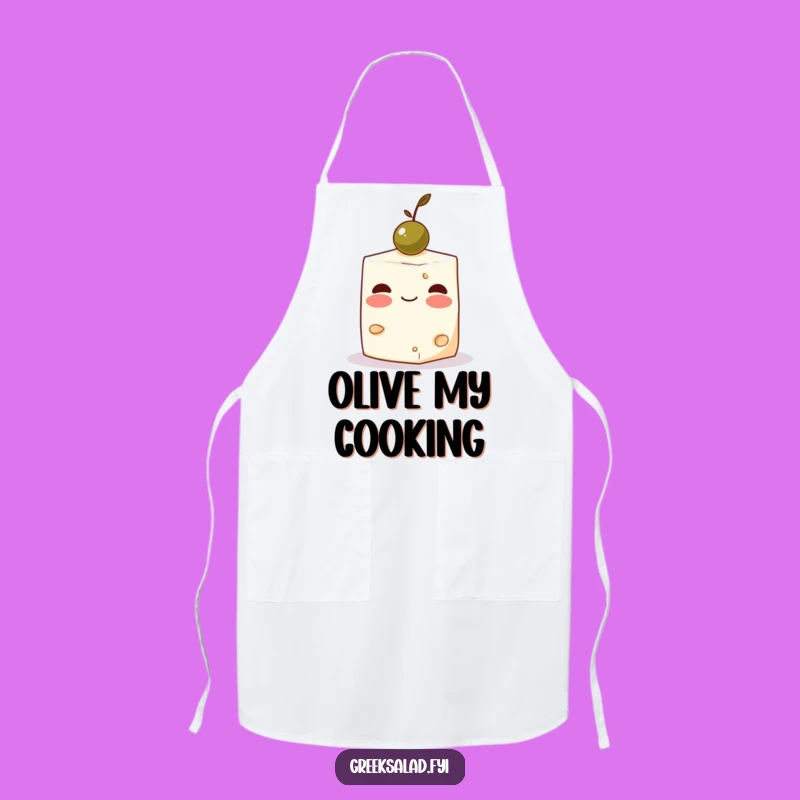 Funny Feta Cheese Olive Apron - Kitchen Charm, Hilarious Foodie Gift for Chefs