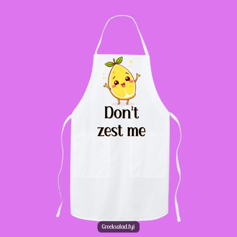 Funny Lemon Wedge Zest Apron: Kitchen Citrus Character Wear, Ideal Funny Gift!
