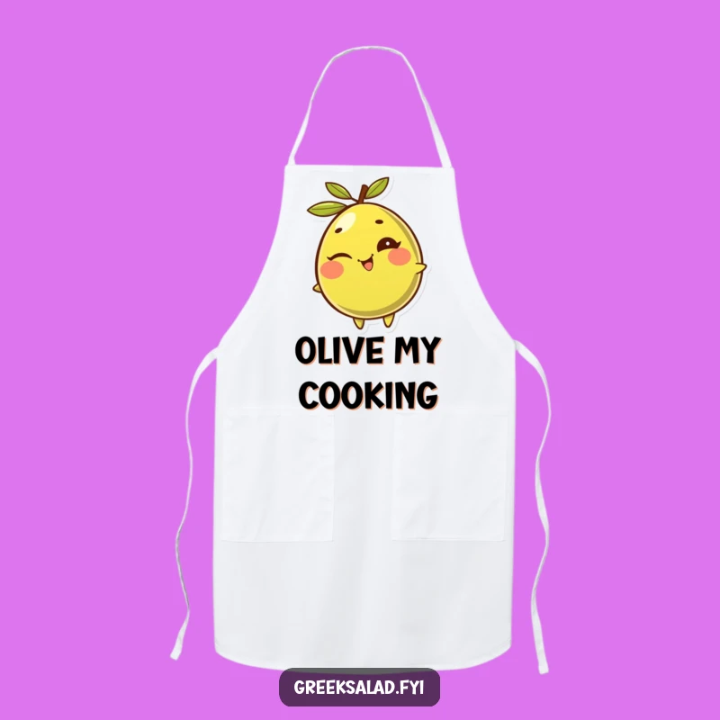 Funny Olive Apron: Cook with Giggles and Mischief!