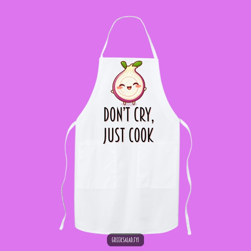 Funny Onion Apron: Giggling Red Kitchen Fun Gift