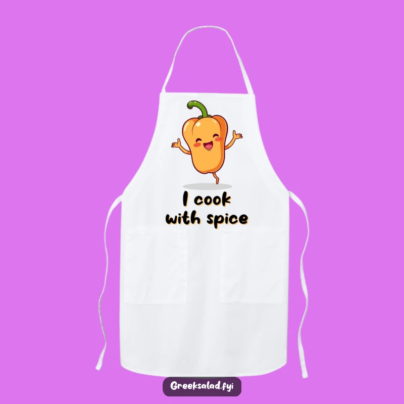 Funny Bell Pepper Jig Apron - Kitchen Dance Party, Great Cooking Gift
