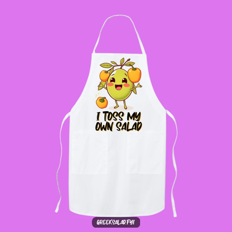 Funny Olive Juggling Peppers Apron: Cook Up Laughs in the Kitchen Hilariously
