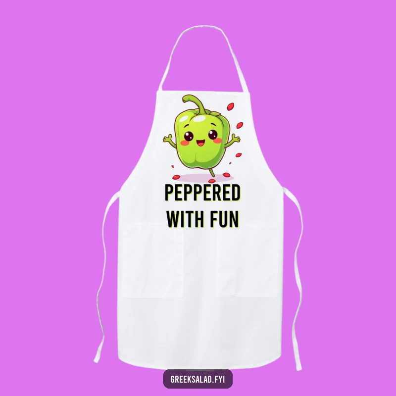 Funny Bell Pepper Apron - Energetic Kitchen Fun & Veggie Gift