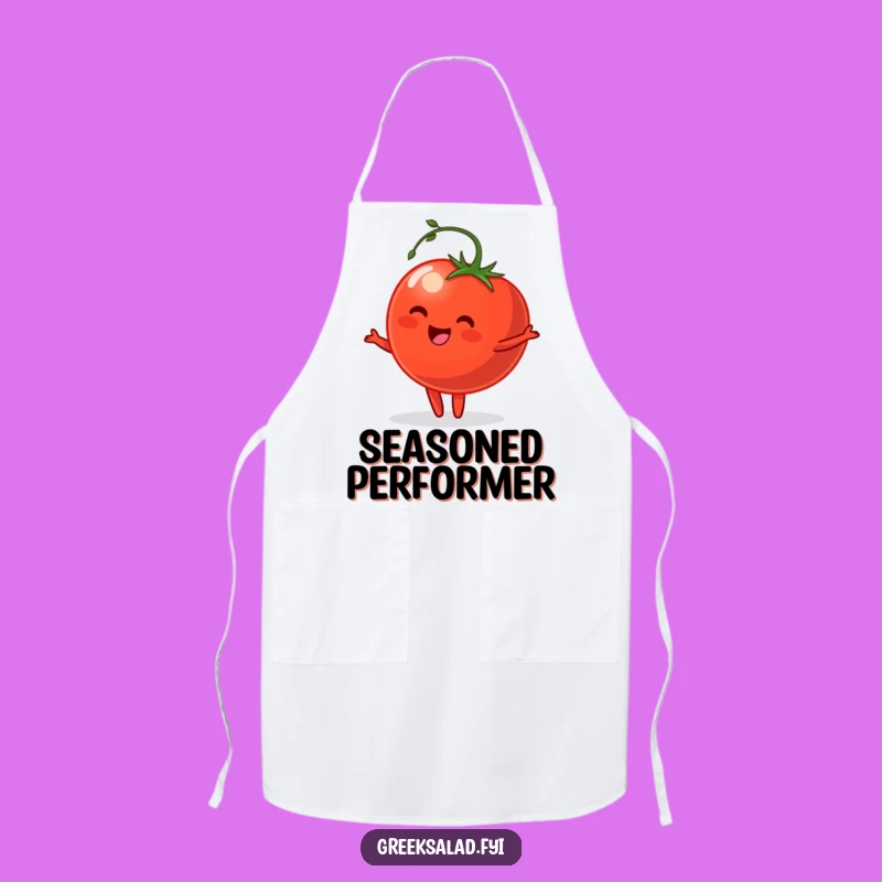 Funny Tomato Pirouette Apron - Happy Veggie Kitchen Wear, Perfect Funny Gift for Cooks