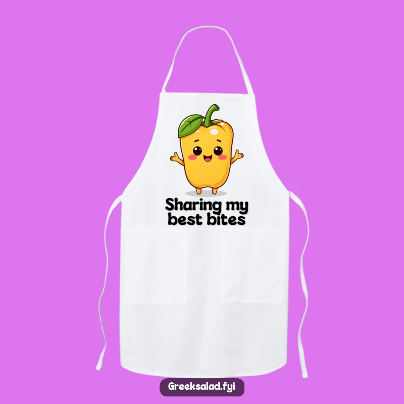 Funny Bell Pepper Olive Apron: Cook with Generosity and Humor