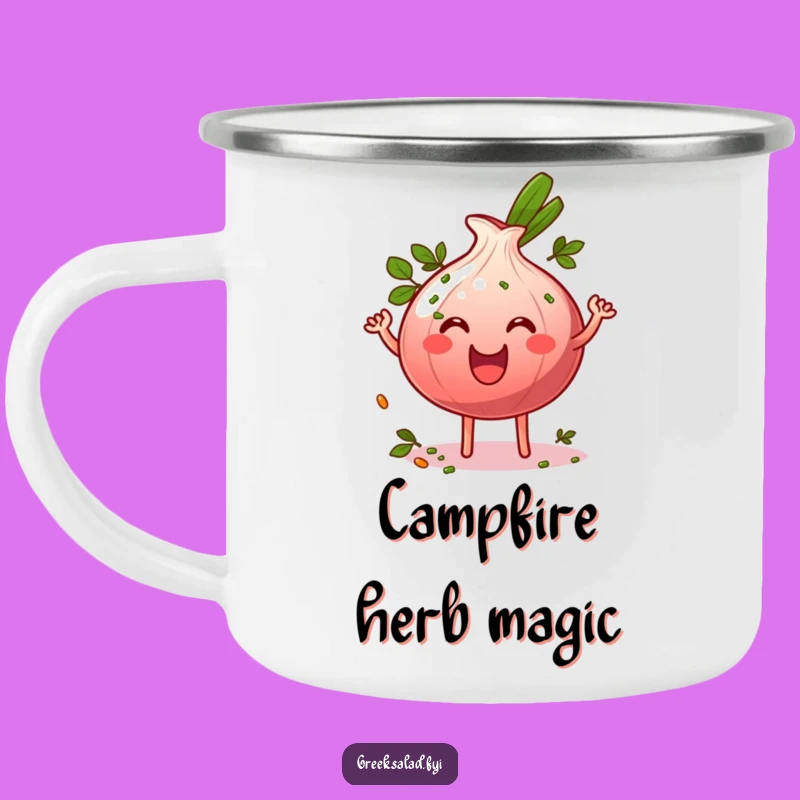 Funny Onion Ring Camping Mug - Energetic Outdoor Kitchen Fun