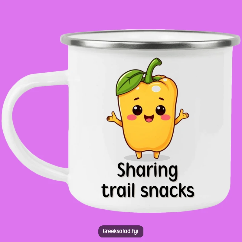 Funny Bell Pepper Olive Camping Mug: Share Warmth on Your Adventures
