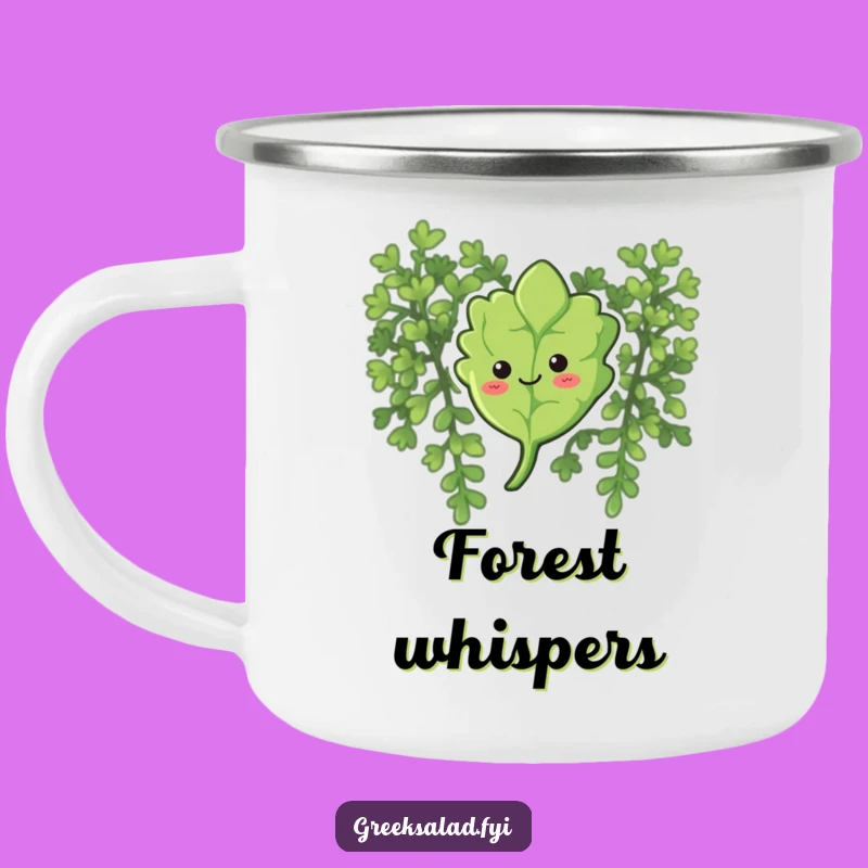 Funny Curious Oregano Camping Mug: Peaceful Floats Outdoors
