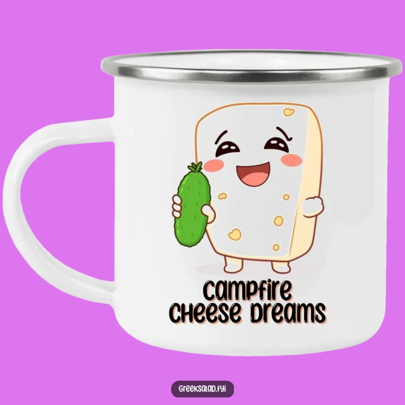 Funny Feta Laugh Camping Mug: Cheesy Joy, Durable Funny Gift
