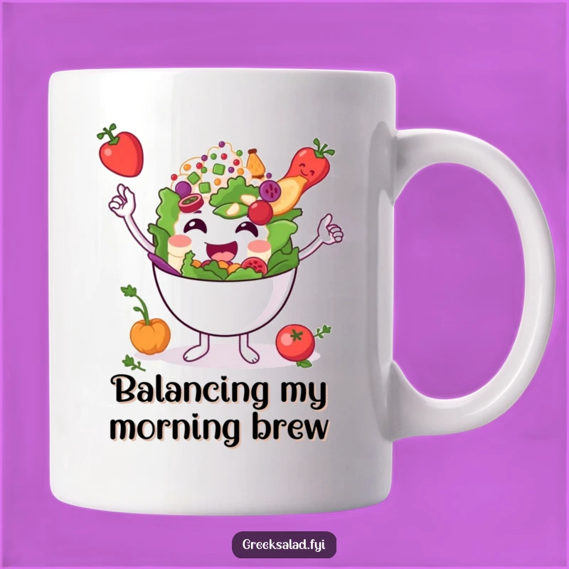 Funny Greek Salad Bowl Mug: Balancing Humor and Deliciousness