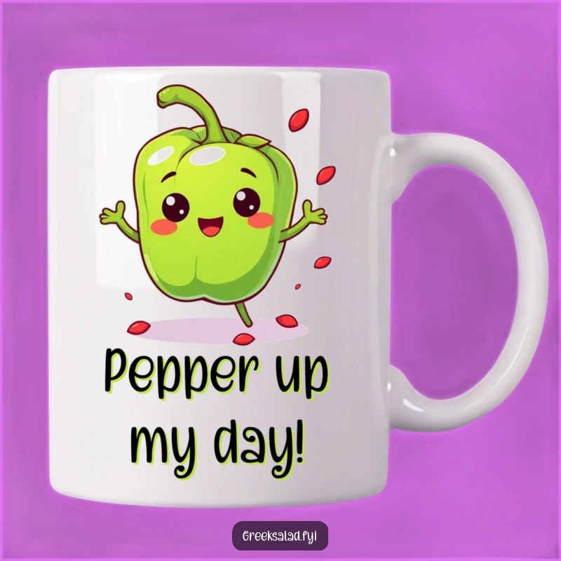 Funny Bell Pepper Mug - Energetic & Seed-Scattering Fun Gift