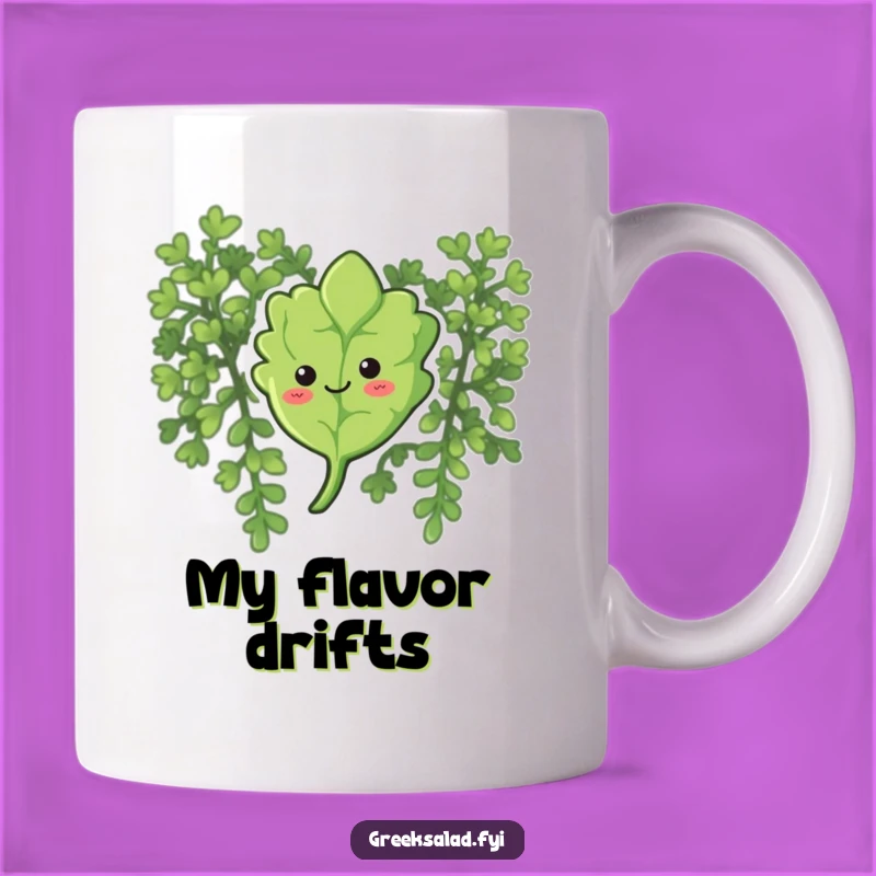 Funny Curious Oregano Mug: Float into Flavor with a Smile