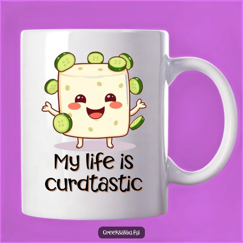 Funny Feta Cheese Juggling Cucumbers Mug - A Hilarious Gift for Veggie Lovers