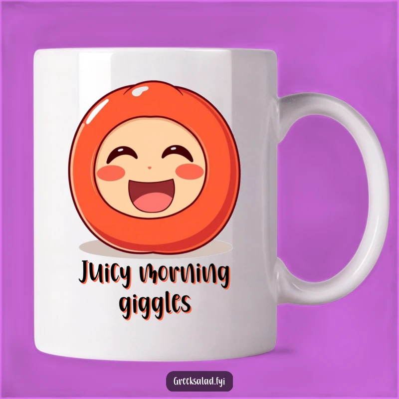 Funny Laughing Tomato Mug: Hilarious Vegetable Gift for Joyful Kitchen Moments