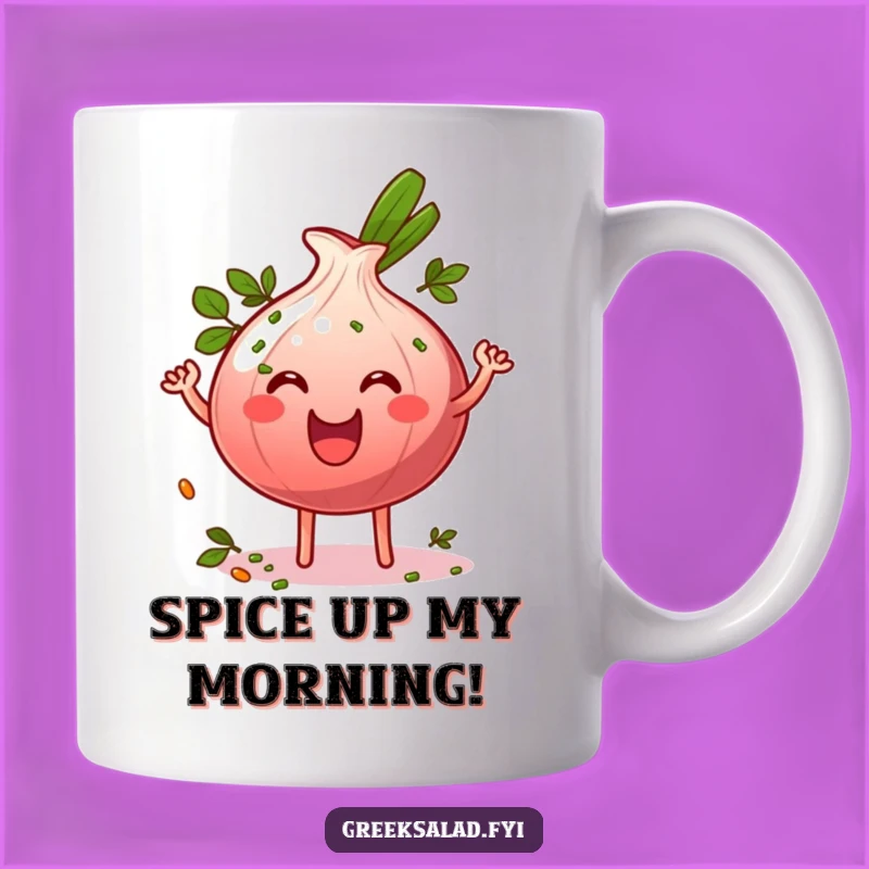 Funny Onion Ring Mug - Hilarious Wiggling Foodie Gift for Kitchen Fun