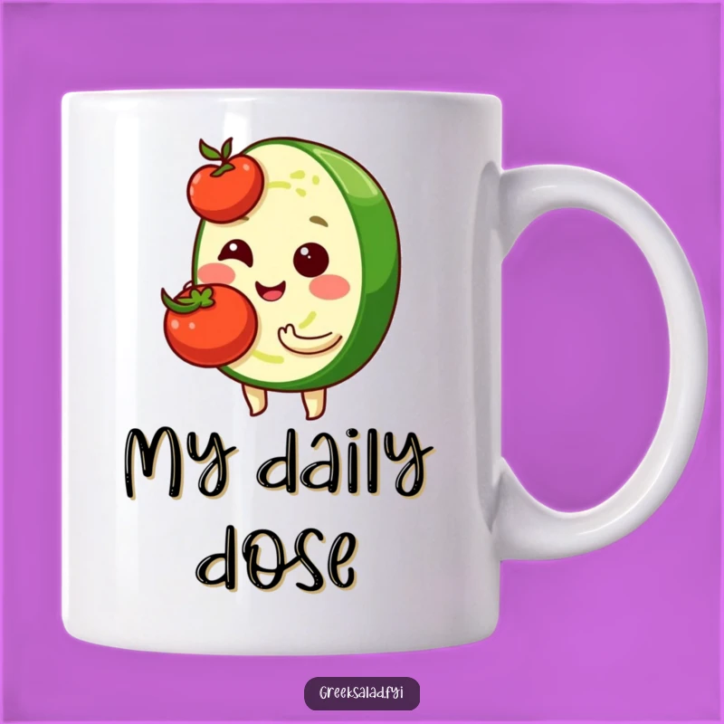 Funny Shy Cucumber & Tomato Mug: Adorable Veggie Friend, Perfect Gift for Her