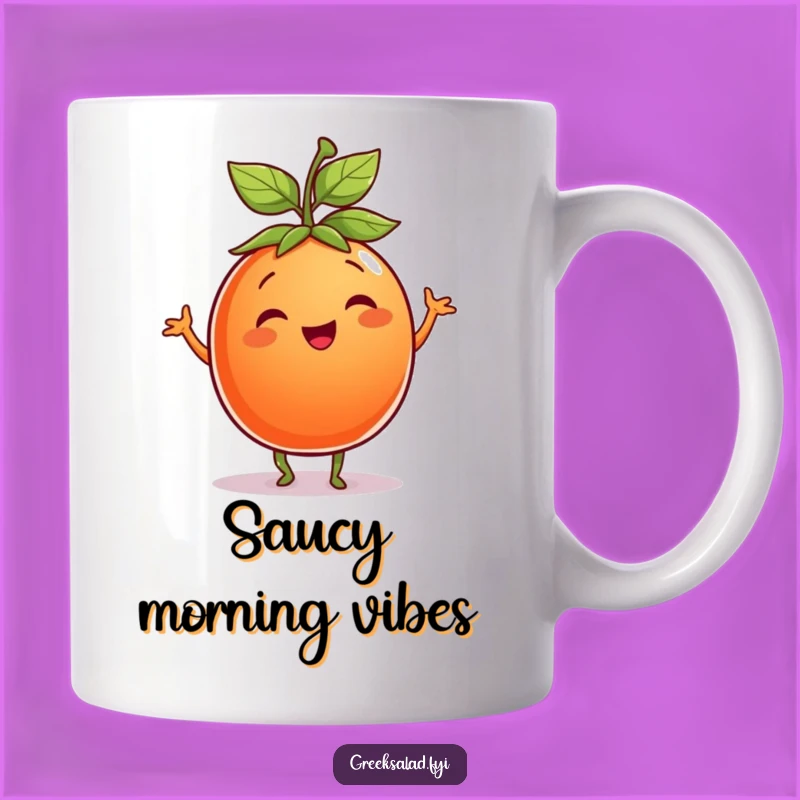 Funny Tomato Mug: Dance Your Way to Joy with This Happy Veggie!