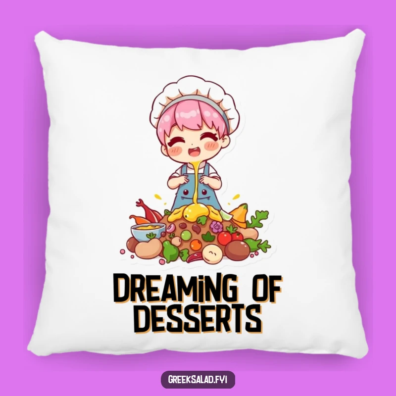 Funny Chef Pillow: Drizzling Character Comfort, Baking Gift