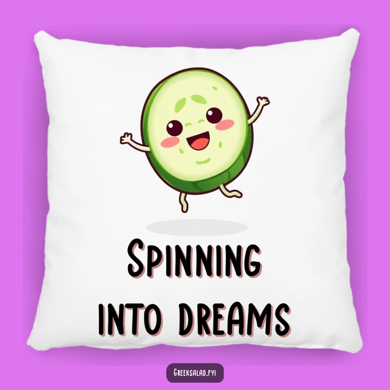 Funny Cucumber Pillow: Snuggle Up with a Cool Spinning Slice!