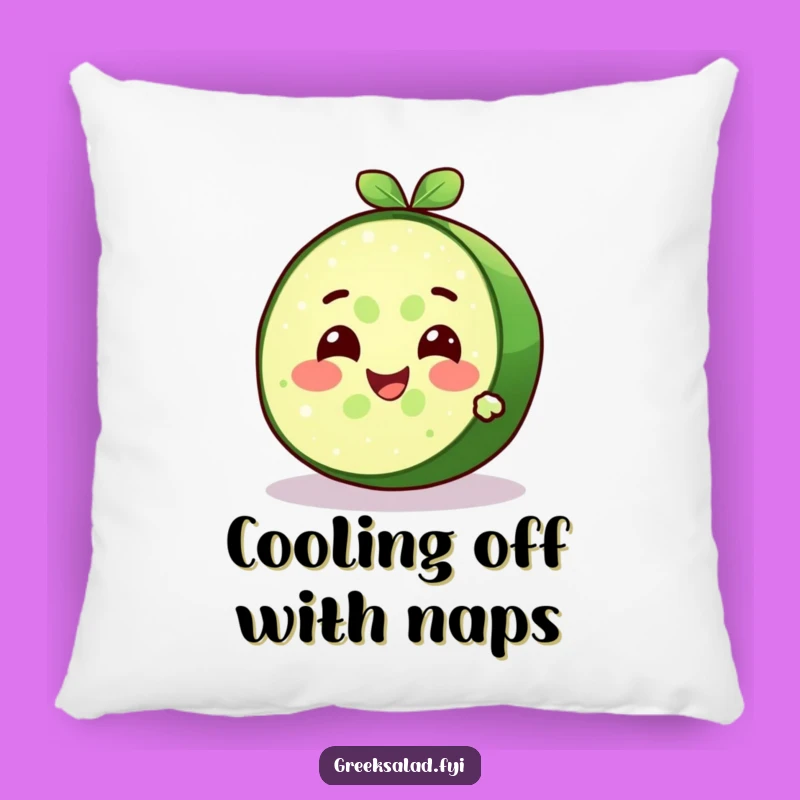 Funny Cucumber Slice Pillow - Soft & Cool Refreshing Comfort