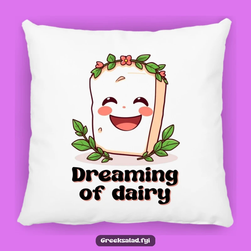 Funny Feta Spin Pillow - Soft Laughing Cheese Cushion, Perfect Funny Gift for Lounging