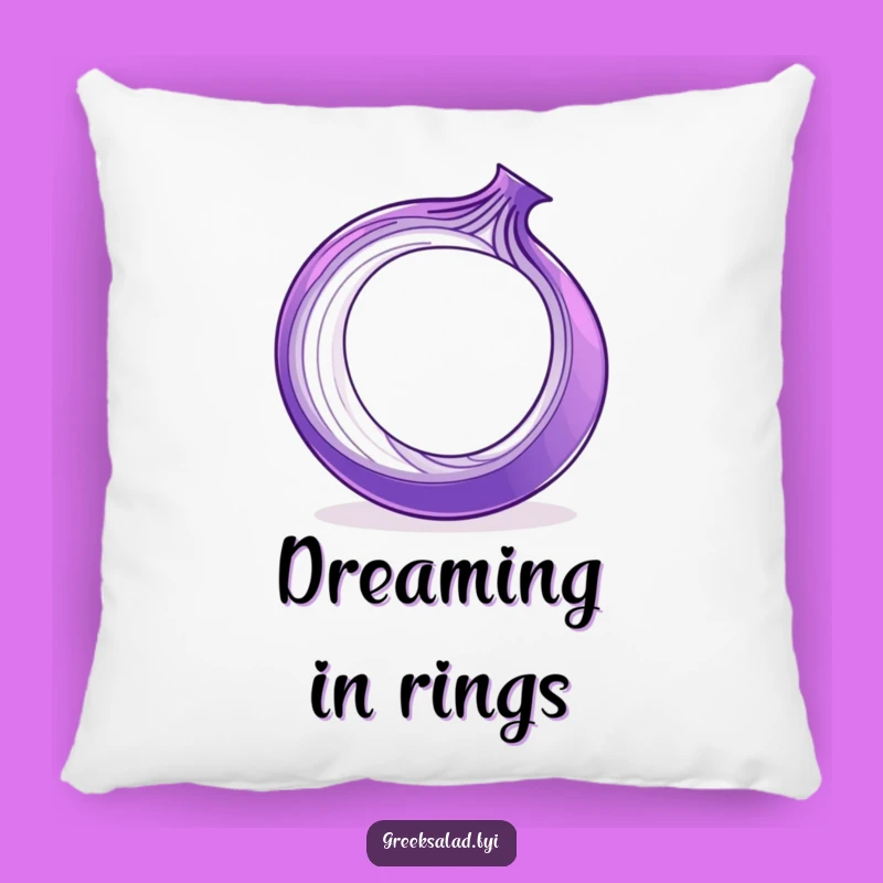 Funny Onion Ring Pillow - Cozy Comfort with a Playful Purple Design
