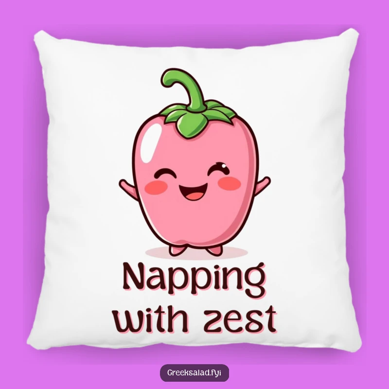 Funny Cheerful Bell Pepper Pillow: Snuggle Up with Veggie Happiness and Comfort!