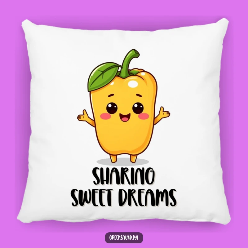 Funny Bell Pepper Olive Pillow: Cozy Up with a Generous Smile