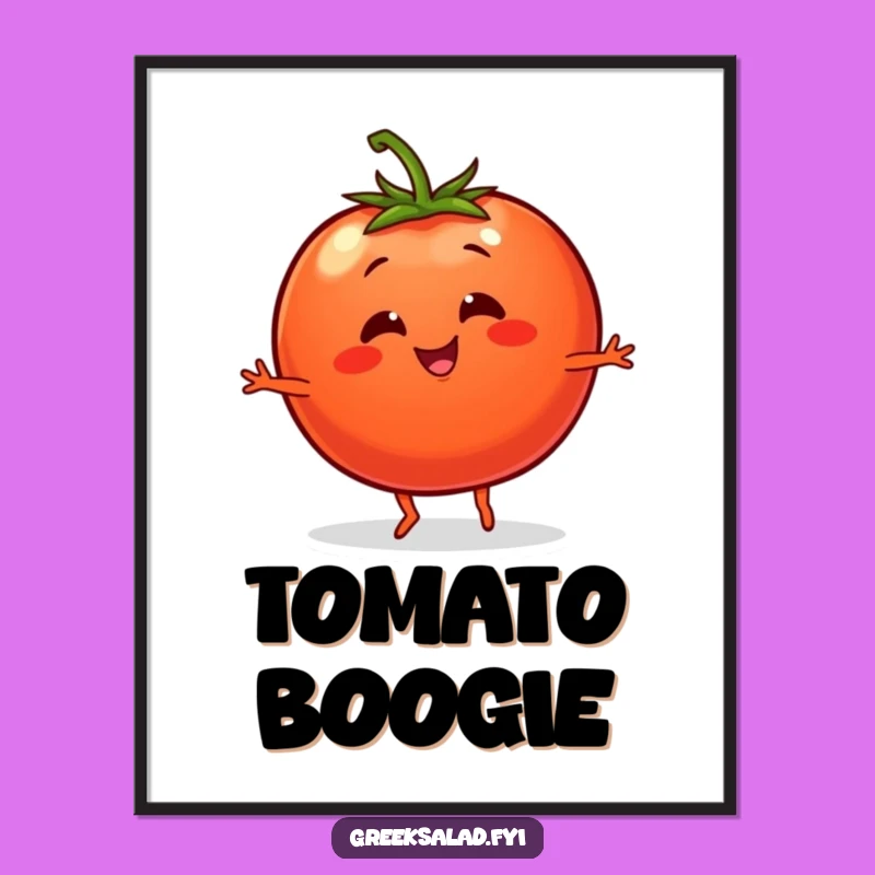 Funny Dancing Tomato Digital Art - Vibrant Decor, Unique Gift
