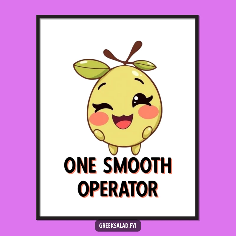 Funny Winking Olive Digital Art - Instant Playful Charm