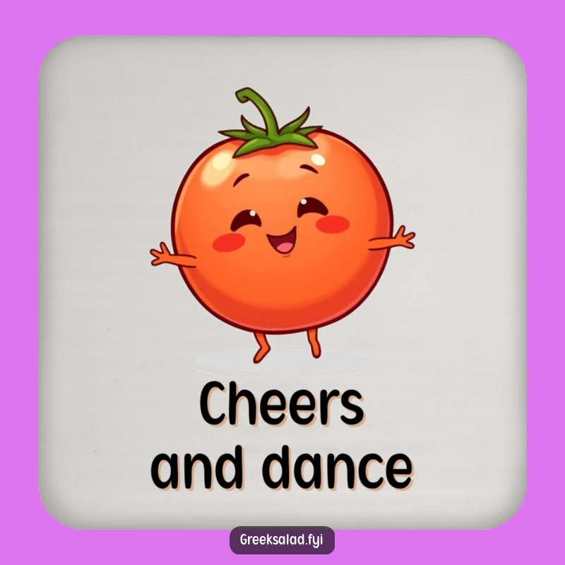 Funny Dancing Tomato Coaster - Protect Surfaces with Fun, Gift