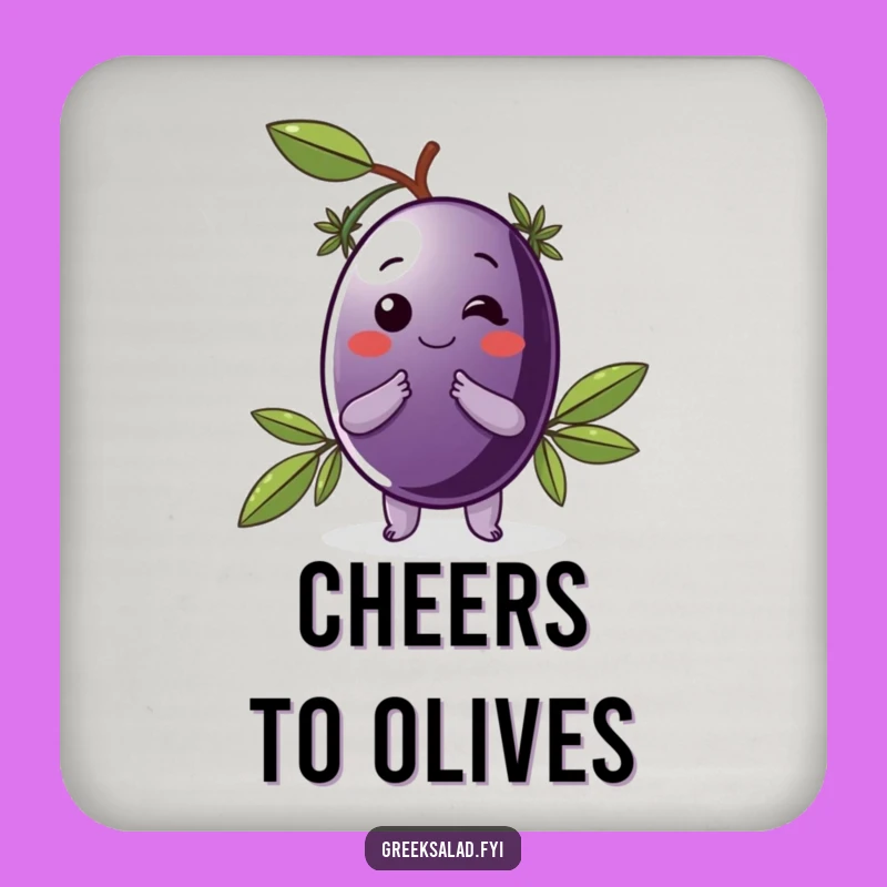 Funny Kalamata Olive Coasters: Elegant Protection for Your Surfaces