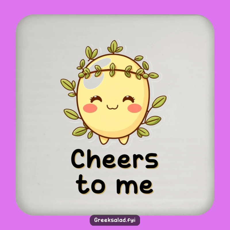 Funny Cheeky Olive Coaster Set: Witty Protection, Perfect Humorous Gift