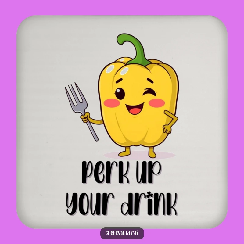 Funny Chef Pepper Coaster - Jolly Vegetable Protection, Confident Pose Design, Chic Funny Gift!