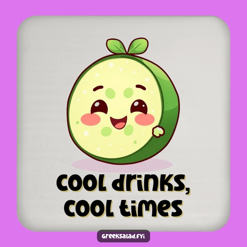 Funny Cucumber Slice Coaster - Cool Protection for Your Drink