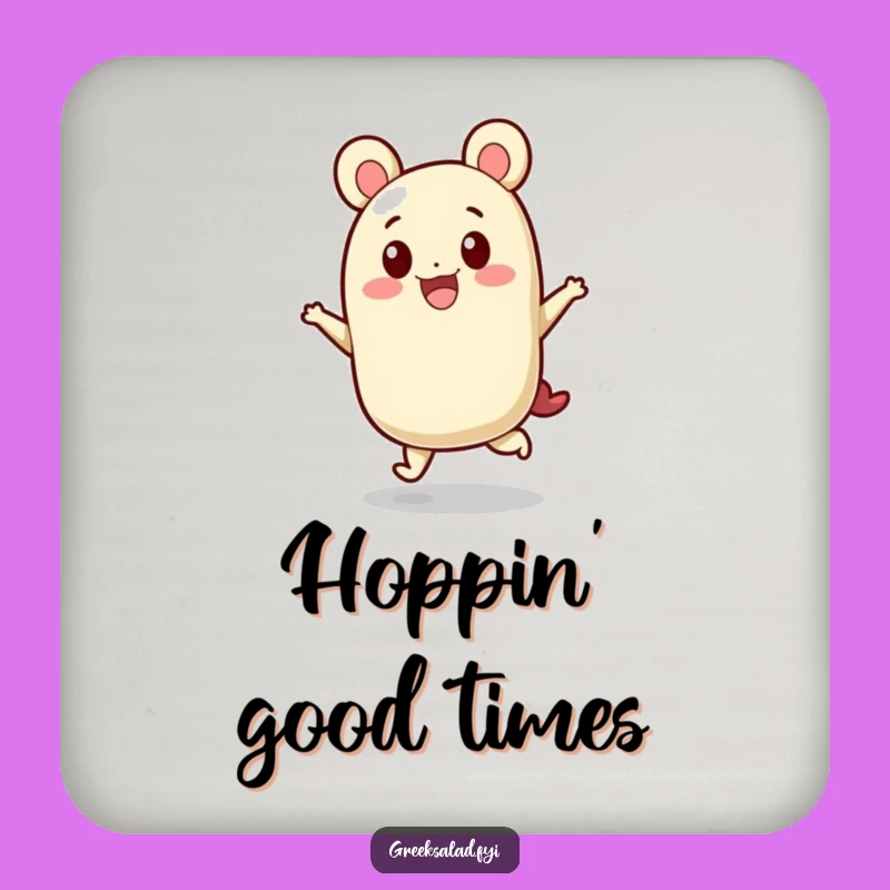 Funny Feta Cheese Hop Coaster Set: Cheesy Protection, Perfect Humorous Gift