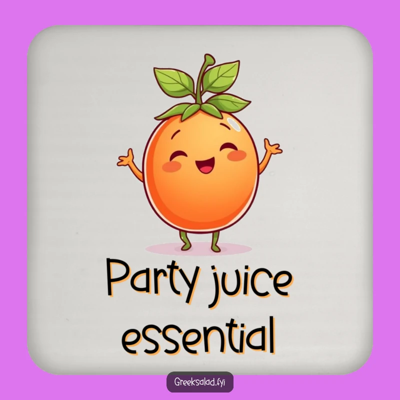 Funny Tomato Coaster: Protect Surfaces with Dancing Veggie Style!