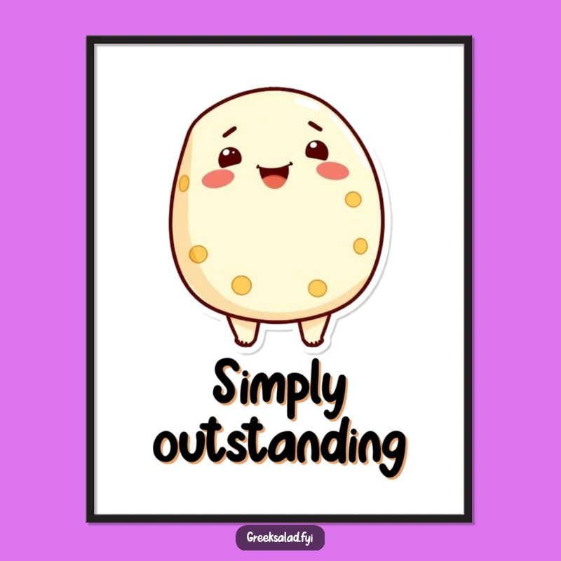 Funny Feta Cheese Poster: Proud Dairy Art Print Gift