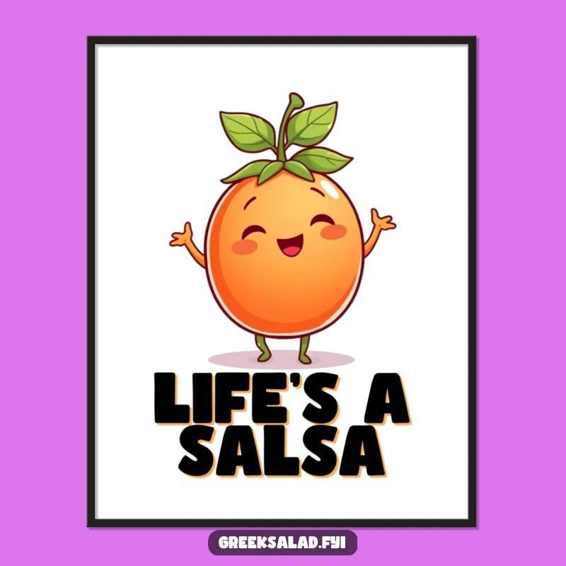 Funny Tomato Poster: Decorate with a Dancing Veggie's Joy!