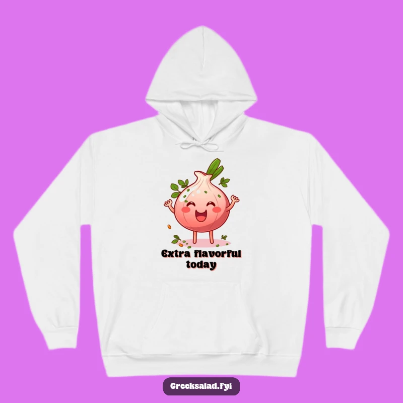 Funny Onion Ring Hoodie - Cozy & Joyful Wiggling Foodie Apparel