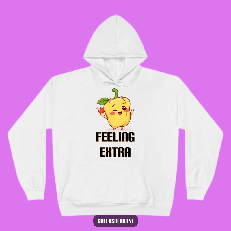 Funny Happy Bell Pepper Hoodie: Cozy Charm, Perfect Humorous Gift