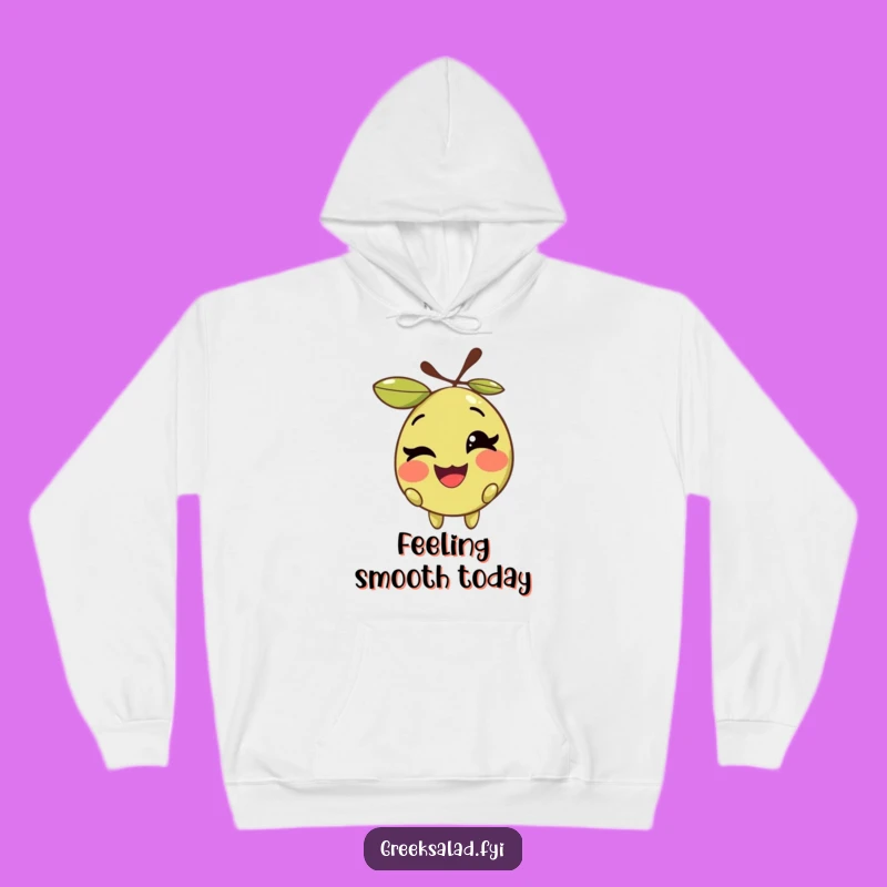 Funny Winking Olive Hoodie - Cozy Comfort & Punny Charm
