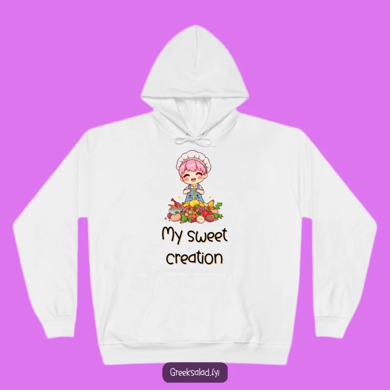 Funny Chef Hoodie: Drizzling Character Design, Cozy Baking Gift