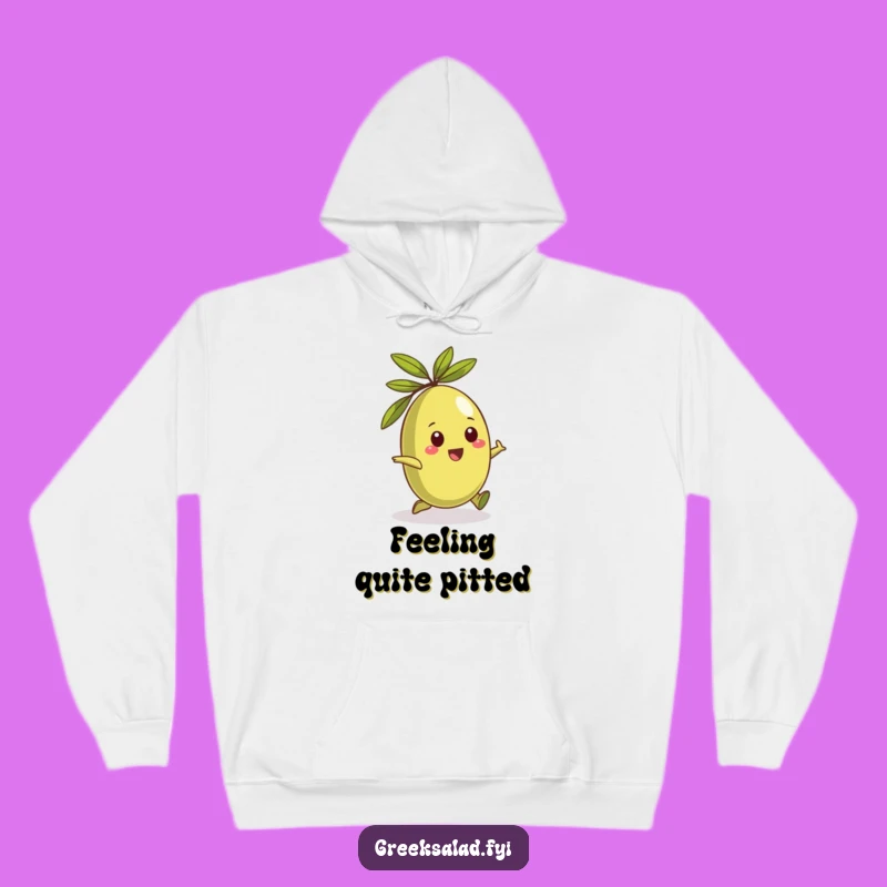 Funny Greek Olive Rolling Hoodie: Stay Cozy with Mediterranean Cheer and Humor!