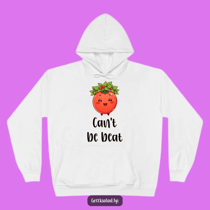 Funny Tomato King Hoodie: Cozy Laurel Wreath Design for Regal Comfort