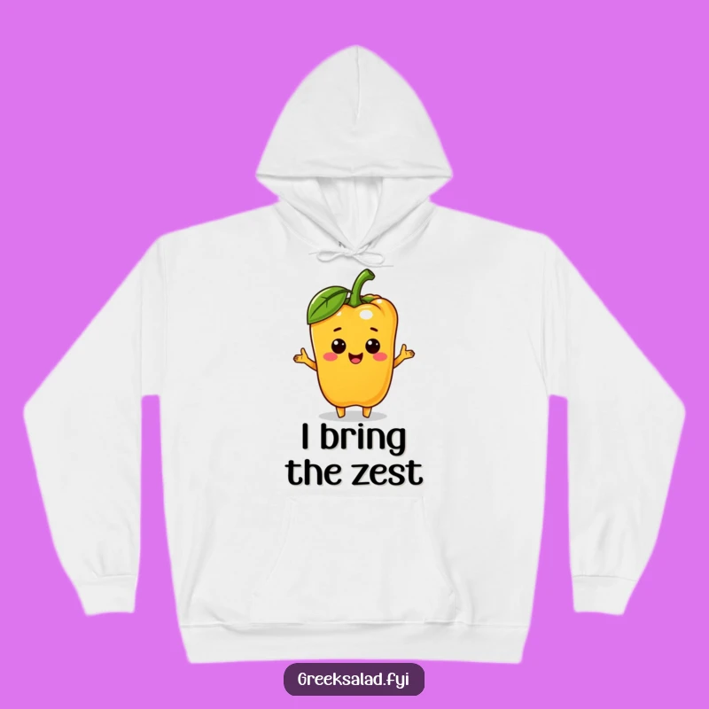 Funny Bell Pepper Olive Hoodie: Cozy Comfort with a Side of Giving