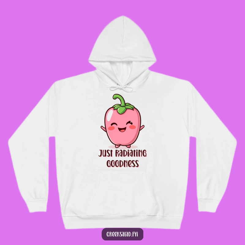 Funny Cheerful Bell Pepper Hoodie: Stay Cozy with Veggie Cheer and Humor!