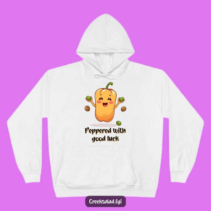 Funny Juggling Pepper Hoodie: Cozy Vegetable Acrobat, Ultimate Humorous Gift